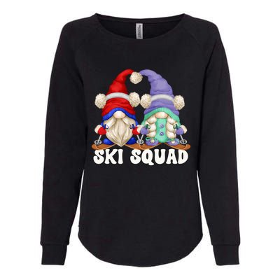 Funny Skiing Grandma And Grandpa Gnome Couple For Ski Squad Cute Gift Womens California Wash Sweatshirt