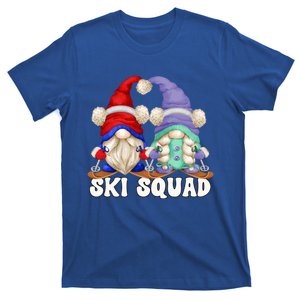 Funny Skiing Grandma And Grandpa Gnome Couple For Ski Squad Cute Gift T-Shirt