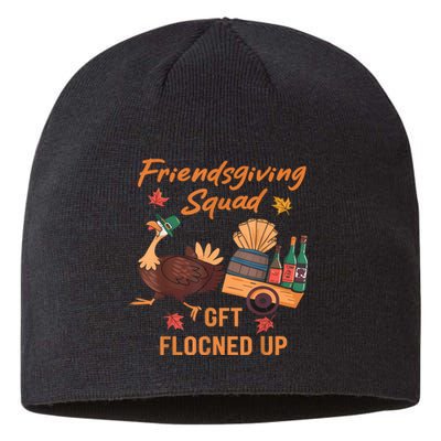 Friendsgiving Squad Get Flocked Up Thanksgiving Sustainable Beanie