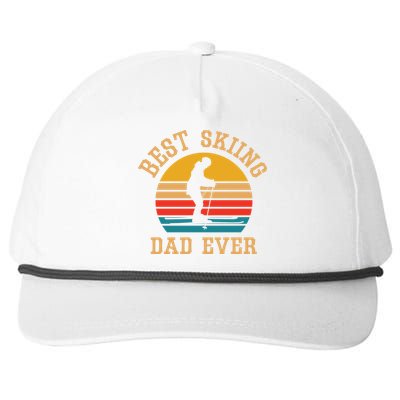 Father Skiing Gift Best Ski Dad Ever Gift Snapback Five-Panel Rope Hat