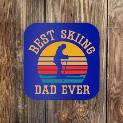 Father Skiing Gift Best Ski Dad Ever Gift Coaster