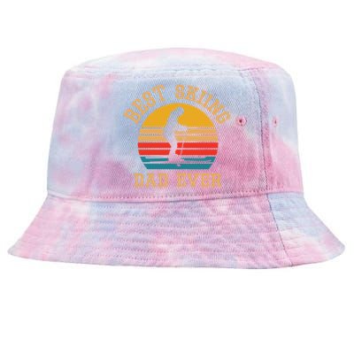 Father Skiing Gift Best Ski Dad Ever Gift Tie-Dyed Bucket Hat