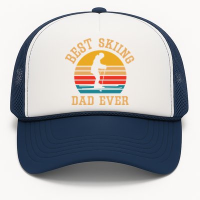 Father Skiing Gift Best Ski Dad Ever Gift Trucker Hat