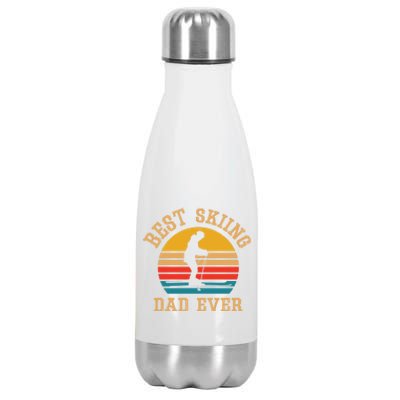 Father Skiing Gift Best Ski Dad Ever Gift Stainless Steel Insulated Water Bottle