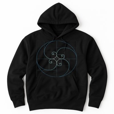 Fibonacci Spiral Golden Ratio Geometry Architecture Hoodie
