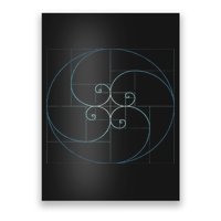 Fibonacci Spiral Golden Ratio Geometry Architecture Poster