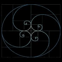 Fibonacci Spiral Golden Ratio Geometry Architecture Poster
