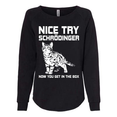 Funny Science Gift Schrödingers Cat Quote Physics Great Gift Womens California Wash Sweatshirt