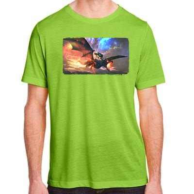 Fantasy Space Galaxy Dragon And Warrior Archer Adult ChromaSoft Performance T-Shirt