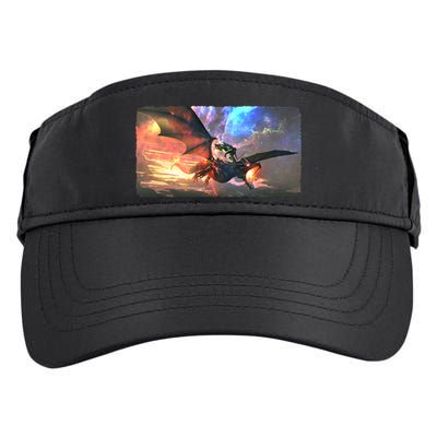 Fantasy Space Galaxy Dragon And Warrior Archer Adult Drive Performance Visor