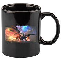 Fantasy Space Galaxy Dragon And Warrior Archer 11oz C Handle Ceramic Mug