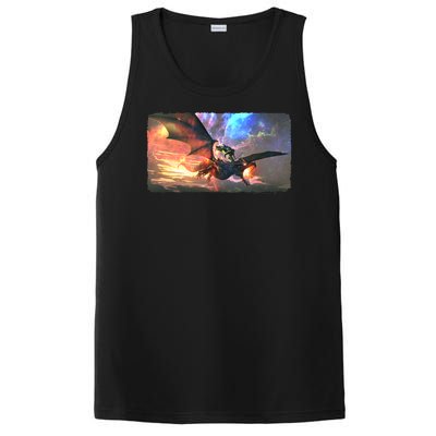 Fantasy Space Galaxy Dragon And Warrior Archer PosiCharge Competitor Tank