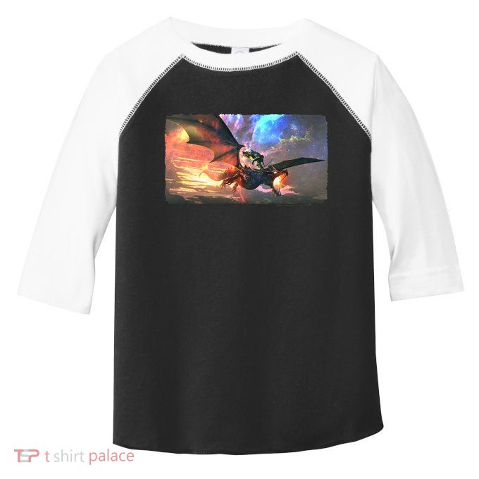 Fantasy Space Galaxy Dragon And Warrior Archer Toddler Fine Jersey T-Shirt