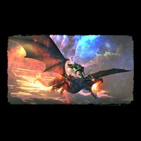 Fantasy Space Galaxy Dragon And Warrior Archer Zip Tote Bag