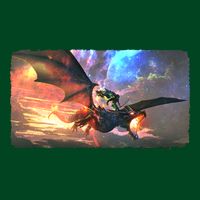 Fantasy Space Galaxy Dragon And Warrior Archer Cooling Performance Crew T-Shirt