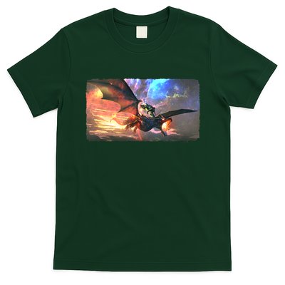 Fantasy Space Galaxy Dragon And Warrior Archer T-Shirt