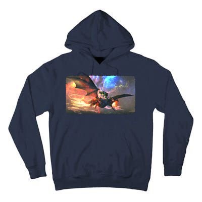 Fantasy Space Galaxy Dragon And Warrior Archer Tall Hoodie