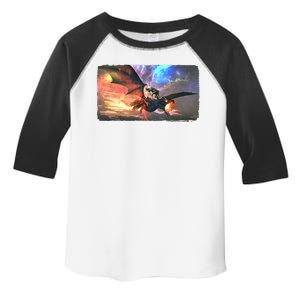 Fantasy Space Galaxy Dragon And Warrior Archer Toddler Fine Jersey T-Shirt