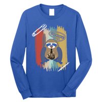 Funny Sloth Good Morning Vintage Retro Gift Long Sleeve Shirt