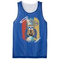 Funny Sloth Good Morning Vintage Retro Gift Mesh Reversible Basketball Jersey Tank