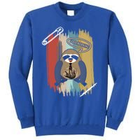 Funny Sloth Good Morning Vintage Retro Gift Tall Sweatshirt