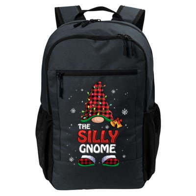 Funny Silly Gnome Buffalo Plaid Matching Family Christmas Great Gift Daily Commute Backpack