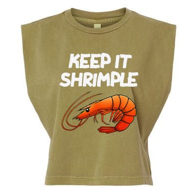 Funny Shrimp Gift Cool Fishing Prawn Lover Garment-Dyed Women's Muscle Tee