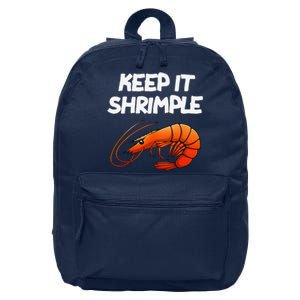 Funny Shrimp Gift Cool Fishing Prawn Lover 16 in Basic Backpack