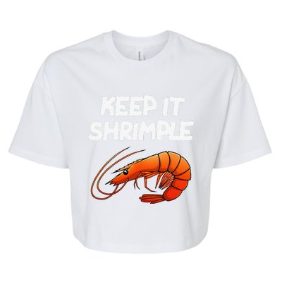 Funny Shrimp Gift Cool Fishing Prawn Lover Bella+Canvas Jersey Crop Tee