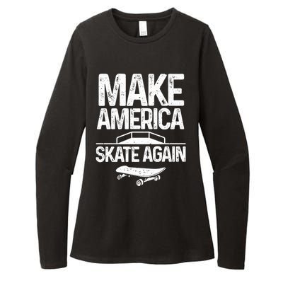 Funny Skateboarding Gift Cool Skateboarder Skate Gift Womens CVC Long Sleeve Shirt