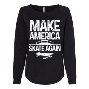 Funny Skateboarding Gift Cool Skateboarder Skate Gift Womens California Wash Sweatshirt