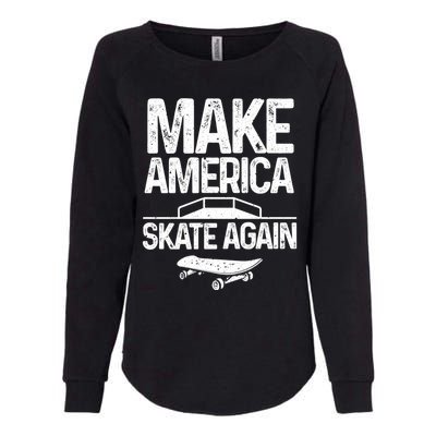 Funny Skateboarding Gift Cool Skateboarder Skate Gift Womens California Wash Sweatshirt