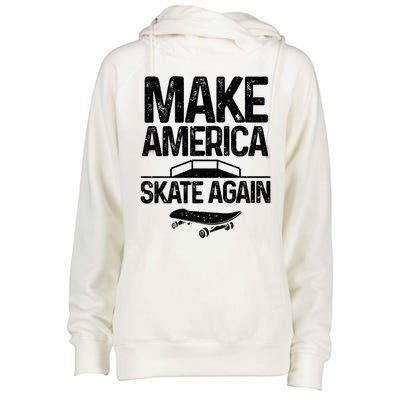 Funny Skateboarding Gift Cool Skateboarder Skate Gift Womens Funnel Neck Pullover Hood