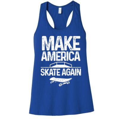 Funny Skateboarding Gift Cool Skateboarder Skate Gift Women's Racerback Tank