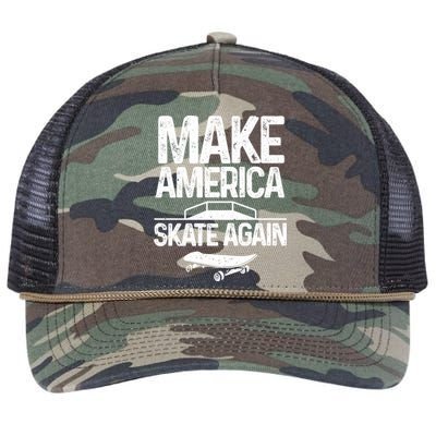 Funny Skateboarding Gift Cool Skateboarder Skate Gift Retro Rope Trucker Hat Cap