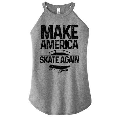 Funny Skateboarding Gift Cool Skateboarder Skate Gift Women's Perfect Tri Rocker Tank