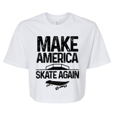 Funny Skateboarding Gift Cool Skateboarder Skate Gift Bella+Canvas Jersey Crop Tee