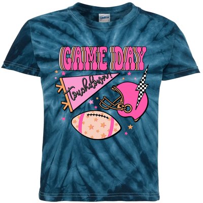 Football Season Game Day Touchdown Kids Tie-Dye T-Shirt