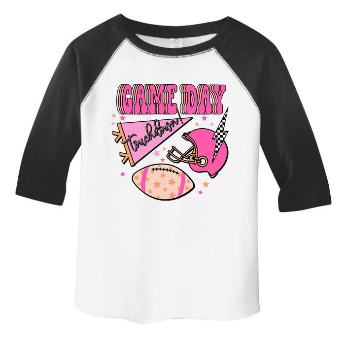 Football Season Game Day Touchdown Toddler Fine Jersey T-Shirt