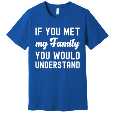 Funny Saying Gift If You Met My Family You Would Understand Cute Gift Premium T-Shirt