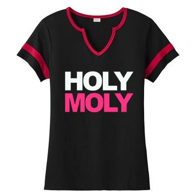 Funny Saying Gift Holy Moly And Gift Ladies Halftime Notch Neck Tee