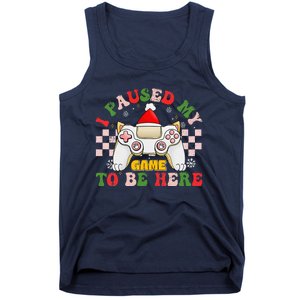 Funny Sarcastic Gamer I Paused My Game To Be Here Christmas Tank Top