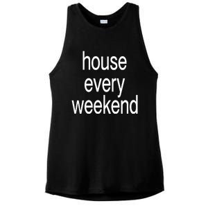 Feels So Good House Every Weekend Ladies PosiCharge Tri-Blend Wicking Tank