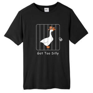 Funny Silly Goose Lover Mugshot Meme Got Too Silly Tall Fusion ChromaSoft Performance T-Shirt