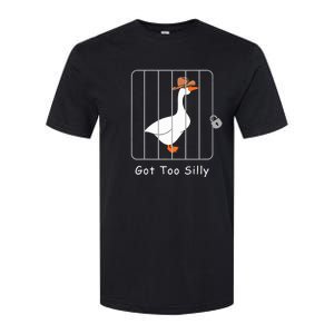 Funny Silly Goose Lover Mugshot Meme Got Too Silly Softstyle CVC T-Shirt