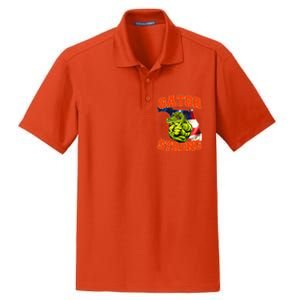 Florida State Gator Strong USA Flag Dry Zone Grid Polo