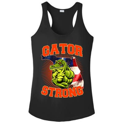 Florida State Gator Strong USA Flag Ladies PosiCharge Competitor Racerback Tank