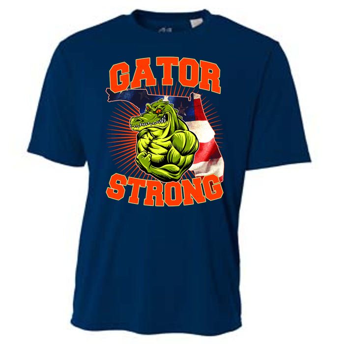 Florida State Gator Strong USA Flag Cooling Performance Crew T-Shirt