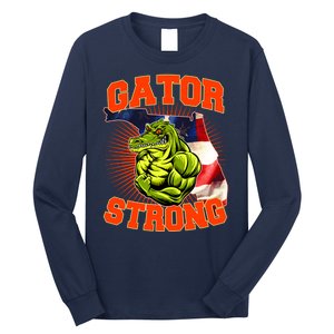 Florida State Gator Strong USA Flag Long Sleeve Shirt