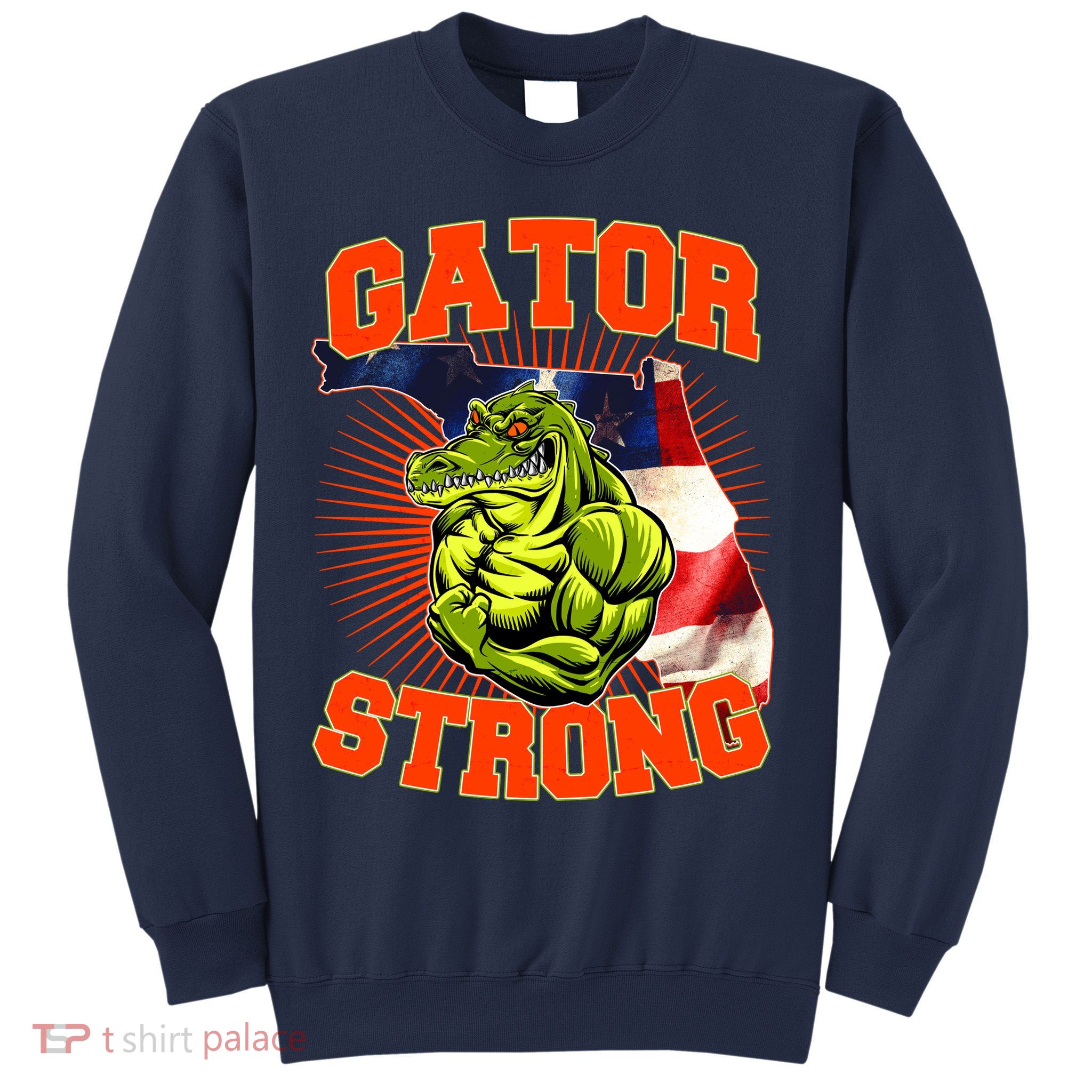 Florida State Gator Strong USA Flag Sweatshirt